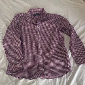 Vineyard Vines Maroon Checkered Button-Down Shirt